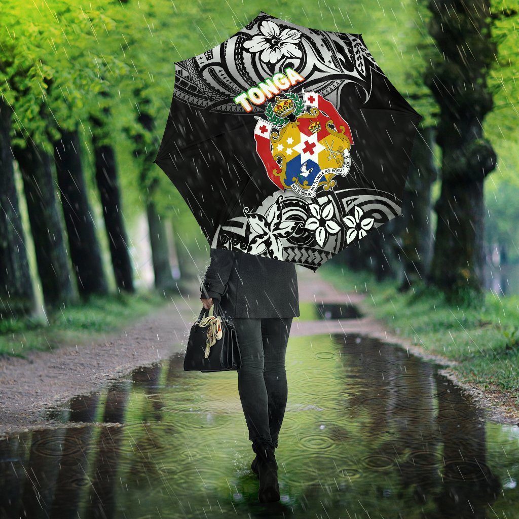 Mate Ma'a Tonga Rugby All Over Print Umbrellas Polynesian Unique Vibes - Black - Polynesian Pride