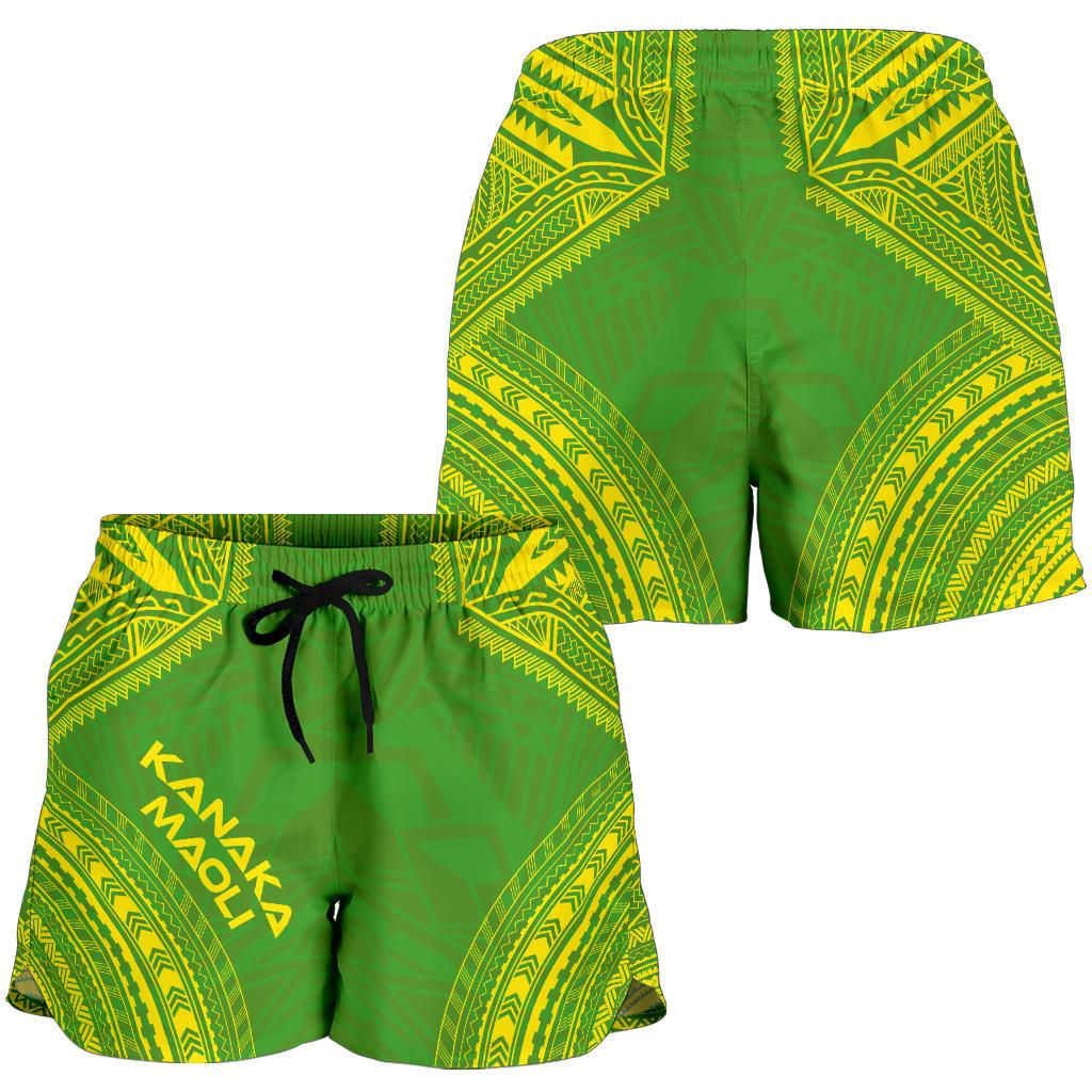 Kanaka Maoli Women's Shorts - Polynesian Chief Flag Version - Polynesian Pride