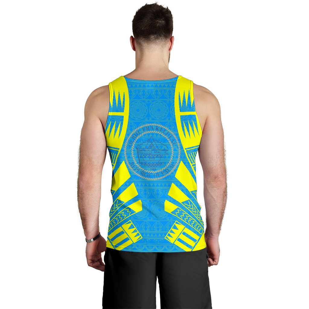 Palau Men Tank Top - Polynesian Tattoo Flag - Polynesian Pride