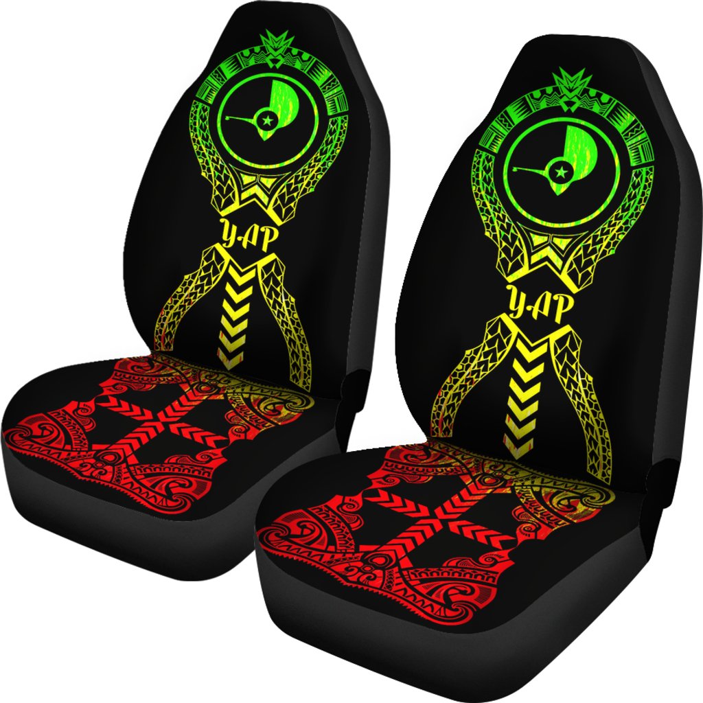 Yap Car Seat Covers - Yap Flag Micronesian Tribal Reggae - Polynesian Pride