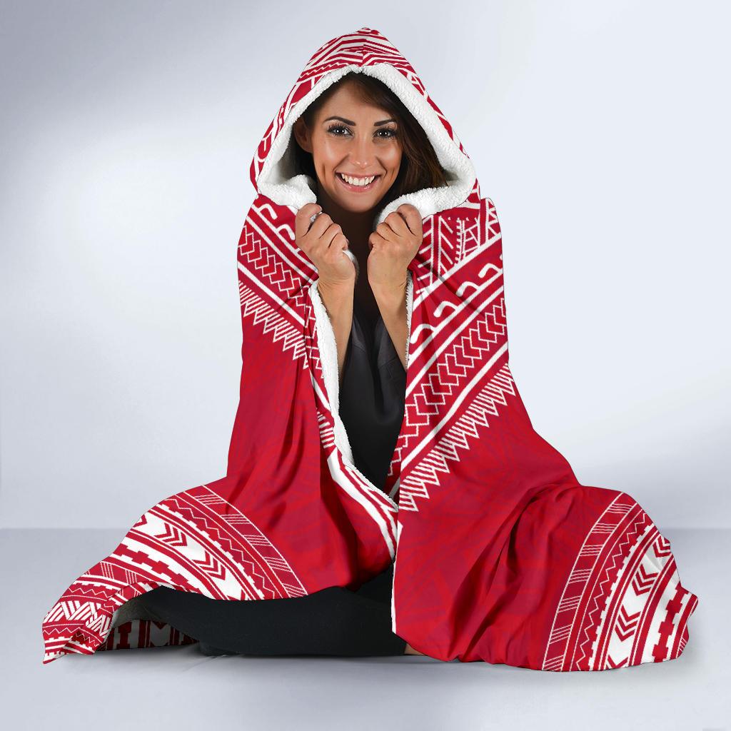 Tahiti Flag Polynesian Chief Hooded Blanket - Polynesian Pride