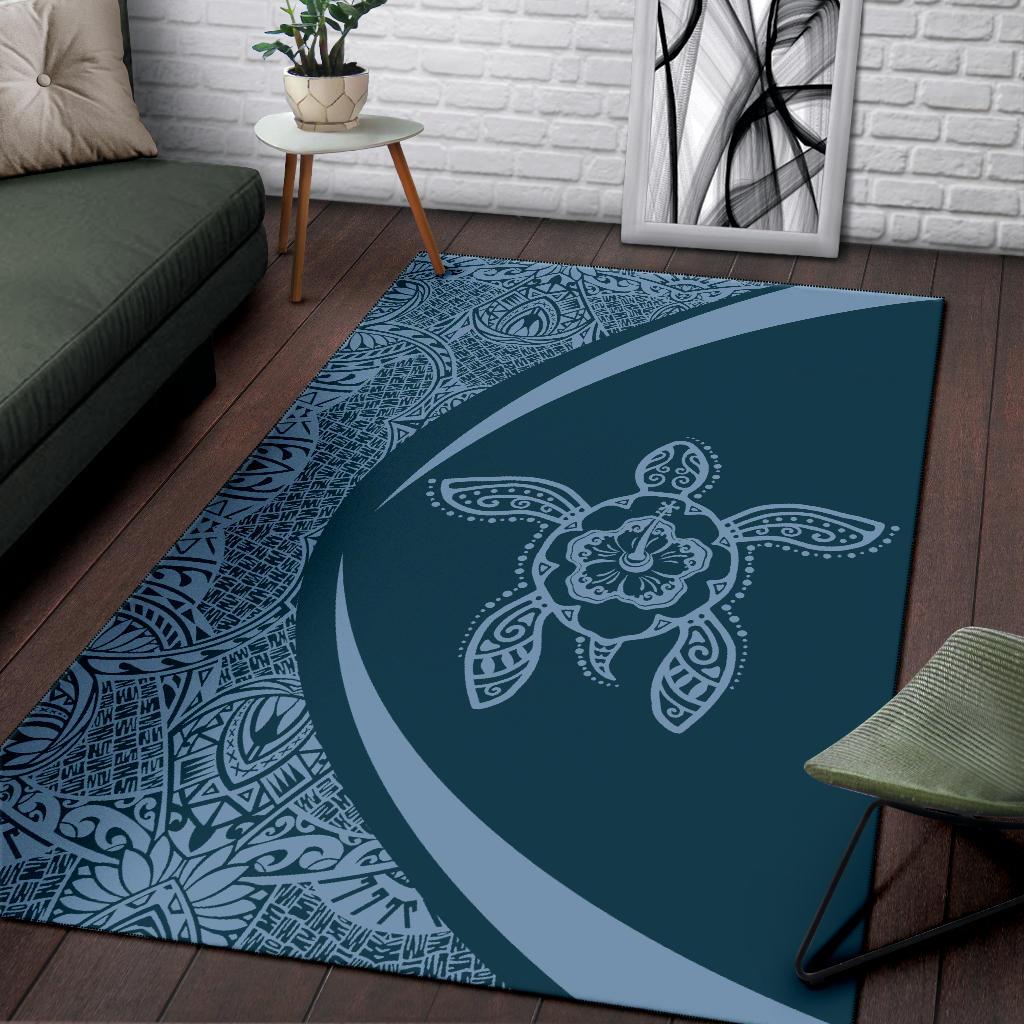 Hawaii Turtle Polynesian Area Rug Circle Style - Polynesian Pride