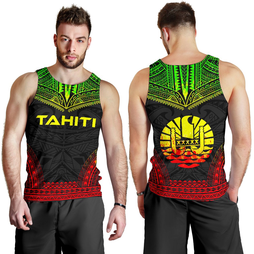 Tahiti Men's Tank Top - Polynesian Chief Reggae Version - Polynesian Pride