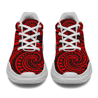 Polynesian Maori Lauhala Red Chunky Sneakers - Polynesian Pride