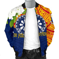 The Philippines Men's Bomber Jacket - Filipino Sampaguita - Polynesian Pride