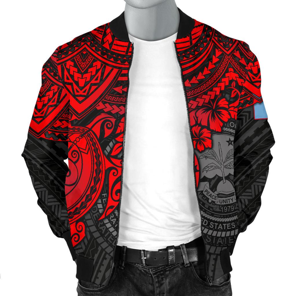 Federated States Of Micronesia Bomber Jacket (Men) - Red Turtle - Polynesian Pride