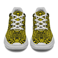 Polynesian Lauhala Mix Yellow Chunky Sneakers - Polynesian Pride