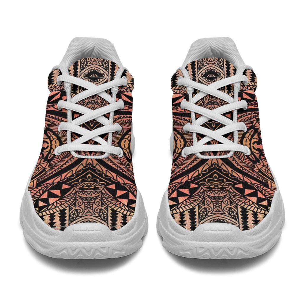 Polynesian Symmetry Brown Chunky Sneakers - Polynesian Pride