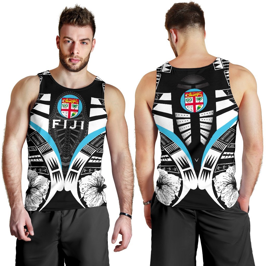 Fiji Tattoo Men Tank Top Hibiscus K9 - Polynesian Pride