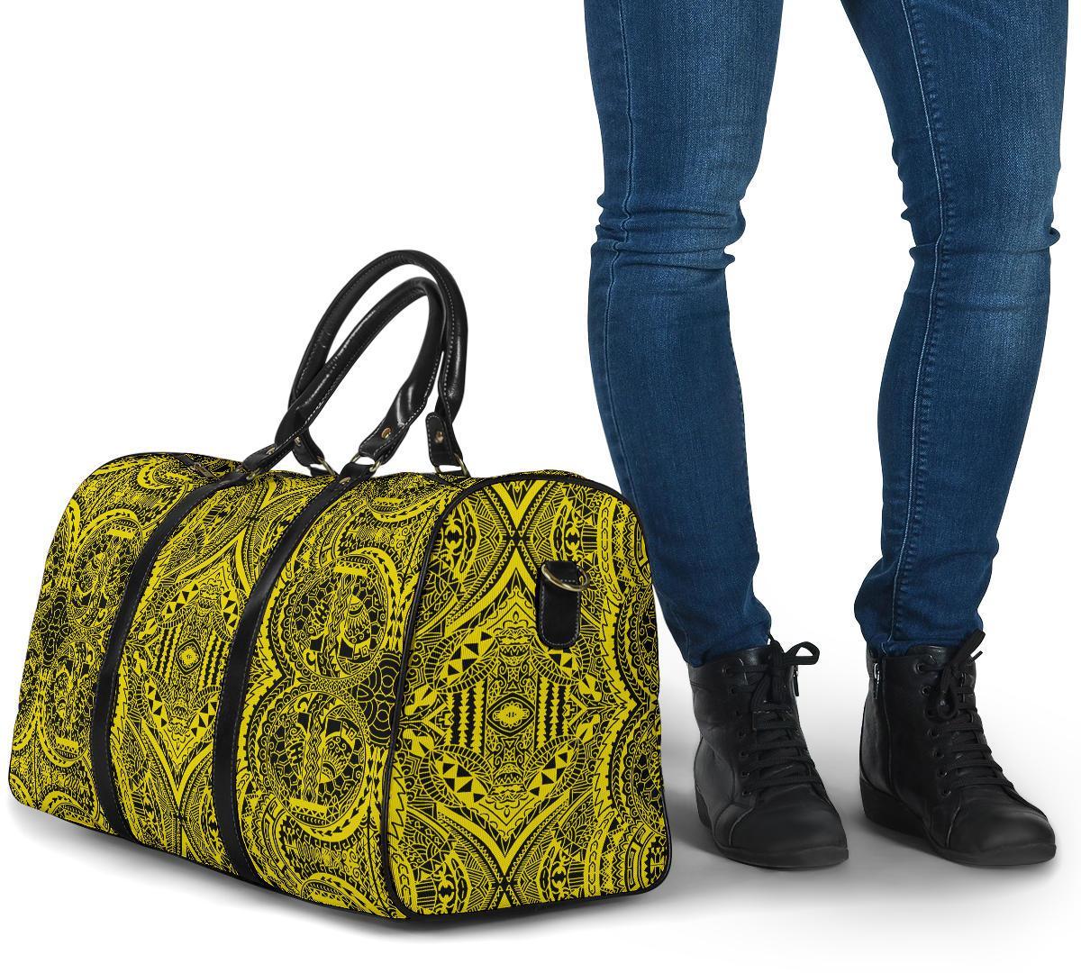 Polynesian Symmetry Yellow Hawaii Travel Bag - Polynesian Pride