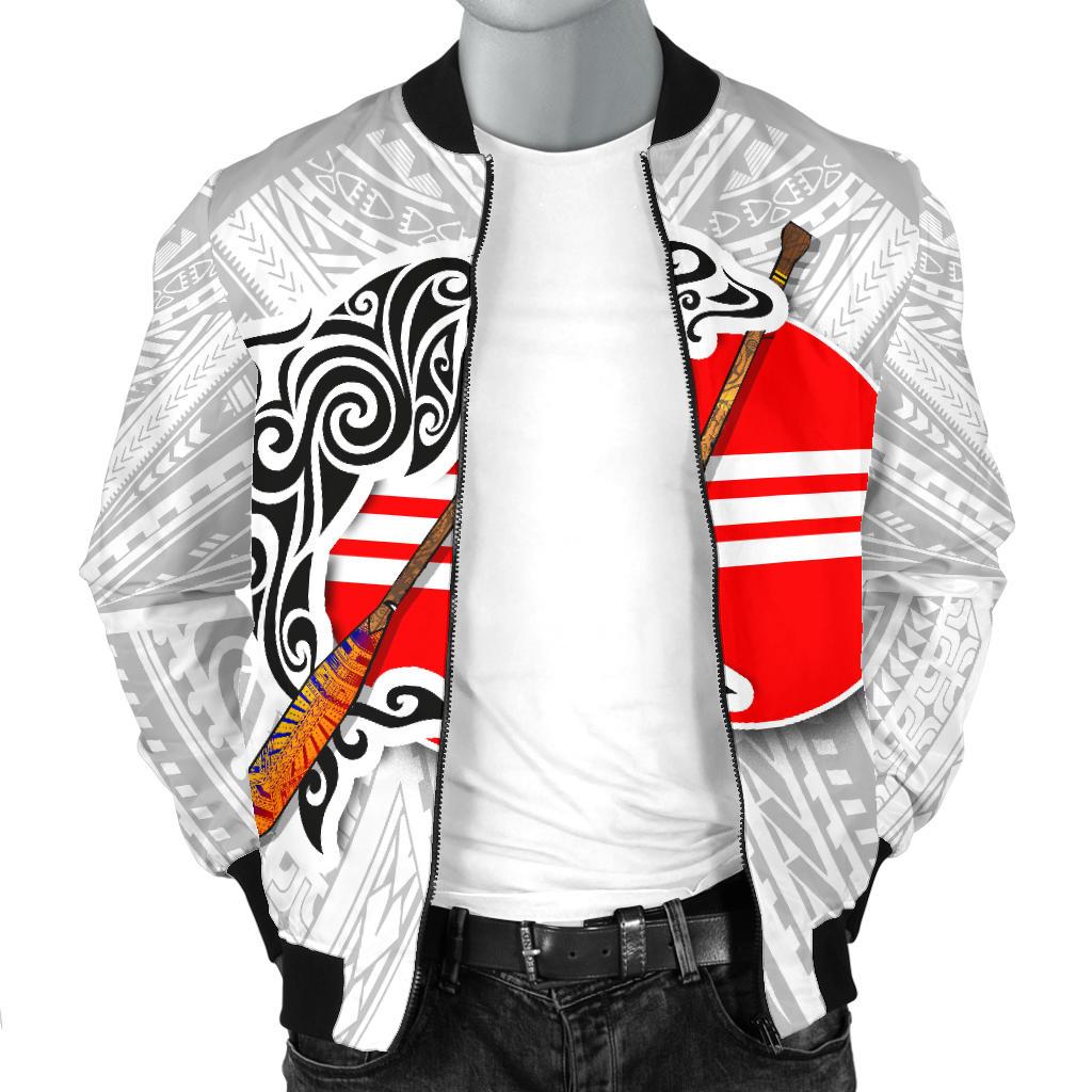 American Samoa Polynesian Men's Bomber Jacket - Fagasa - Polynesian Pride