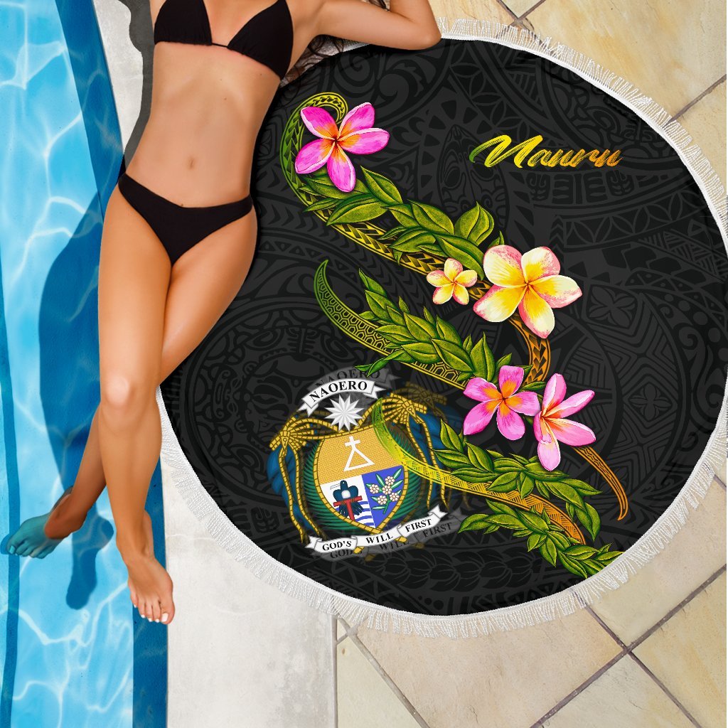 Nauru Beach Blanket - Plumeria Tribal - Polynesian Pride