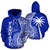 Vanuatu Polynesian Hoodie Coconut Tree Blue Unisex Blue - Polynesian Pride