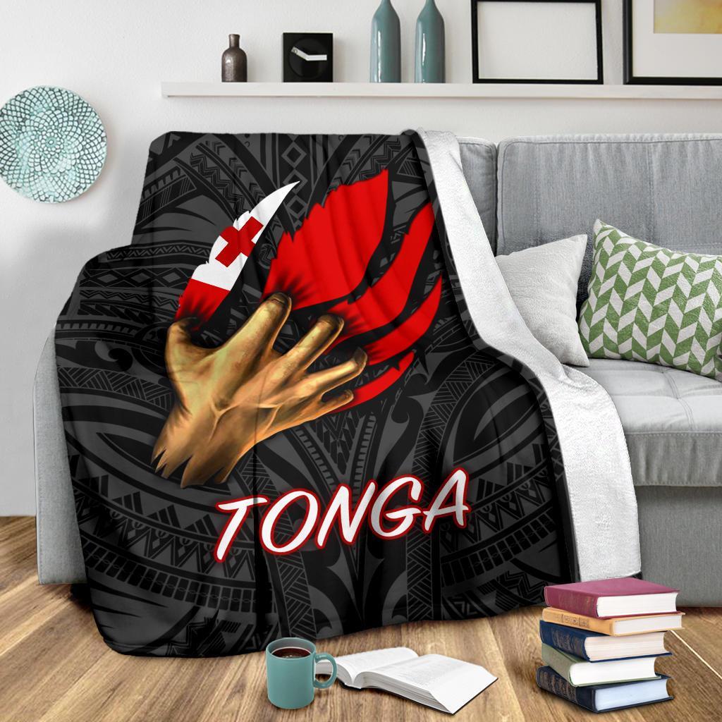 Tonga Premium Blanket - Tonga In Me (Black) - Polynesian Pride