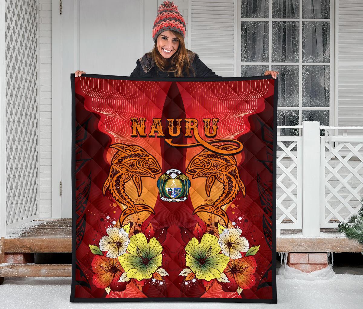 Nauru Premium Quilt - Tribal Tuna Fish - Polynesian Pride