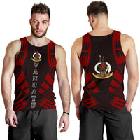 Vanuatu Men Tank Top - Polynesian Tattoo Red - Polynesian Pride