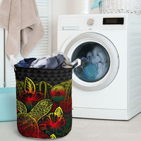 American Samoa Laundry Basket - Polynesian Turtle Hibiscus Reggae - Polynesian Pride