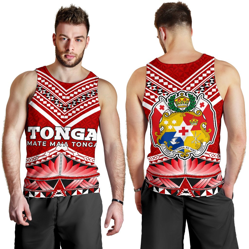 Mate Ma'a Tonga Pattern Men's Tank Top - Polynesian Pride
