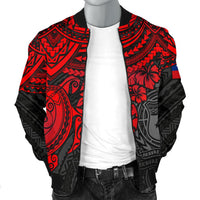 Samoa Polynesian Bomber Jacket (Men) - Red Turtle - Polynesian Pride