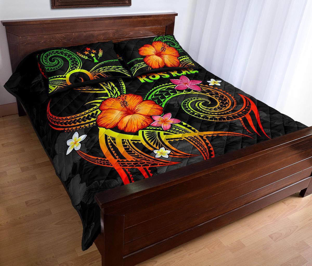 Kosrae Polynesian Quilt Bed Set - Legend of Kosrae (Reggae) - Polynesian Pride