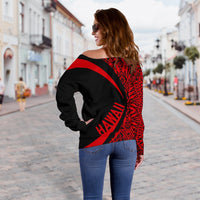 Hawaii Polynesian Women's Off Shoulder Sweater 08 - Polynesian Pride