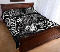 Guam Polynesian Quilt Bed Set - White Shark Polynesian Tattoo - Polynesian Pride