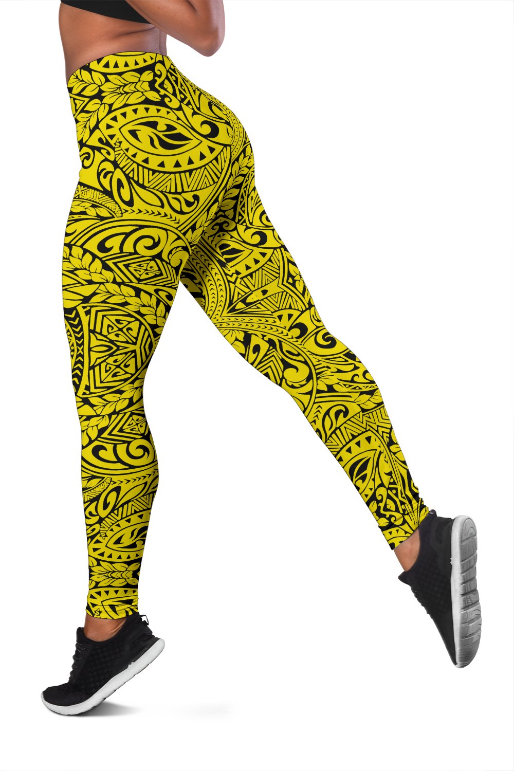Polynesian Culture Yellow Hawaii Women's Leggings AH - Polynesian Pride