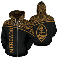 MERCADO All Over Zip up Hoodie PP1406 Unisex Gold - Polynesian Pride