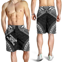 Wallis And Futuna Men's Shorts - Polynesian Chief Black Version - Polynesian Pride