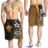Polynesian Hawaii Men Shorts Gold - Turtle with Hook GOLD - Polynesian Pride