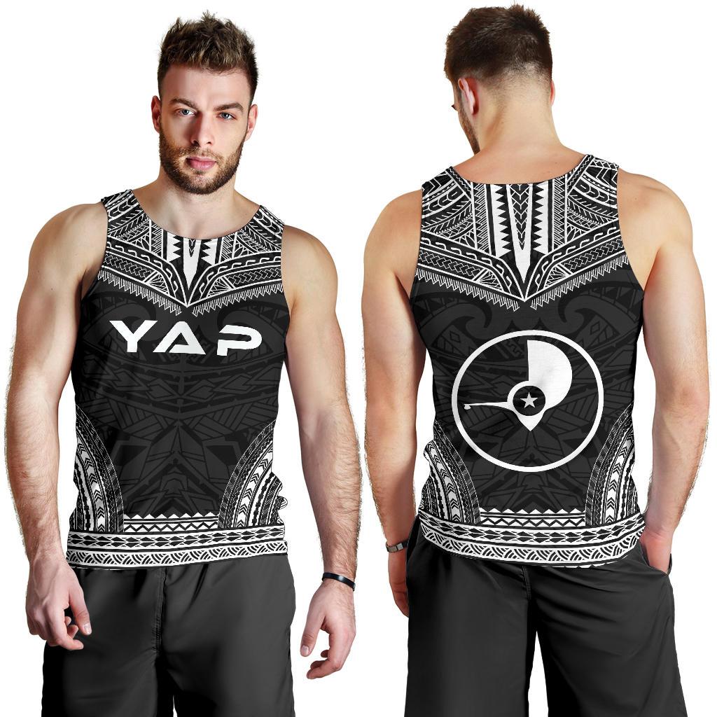 Yap Men's Tank Top - Polynesian Chief Black Version - Polynesian Pride