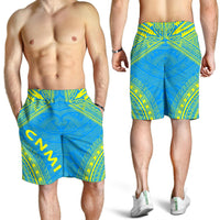 Palau Men's Shorts - Polynesian Chief Flag Version - Polynesian Pride