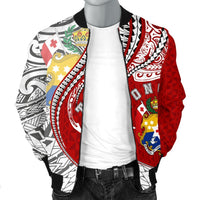 Tonga Men's Bomber Jacket Kanaloa Tatau Gen TO - Polynesian Pride