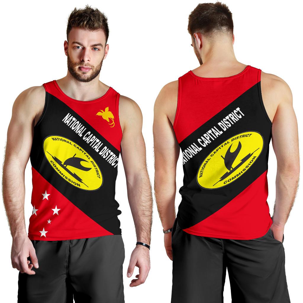 Papua New Guinea Men's Tank Top - National Capital District Province - Polynesian Pride