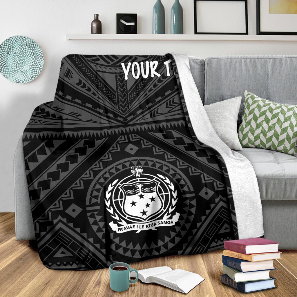 Samoa Personalised Premium Blanket - Samoa Seal In Polynesian Tattoo Style - Polynesian Pride