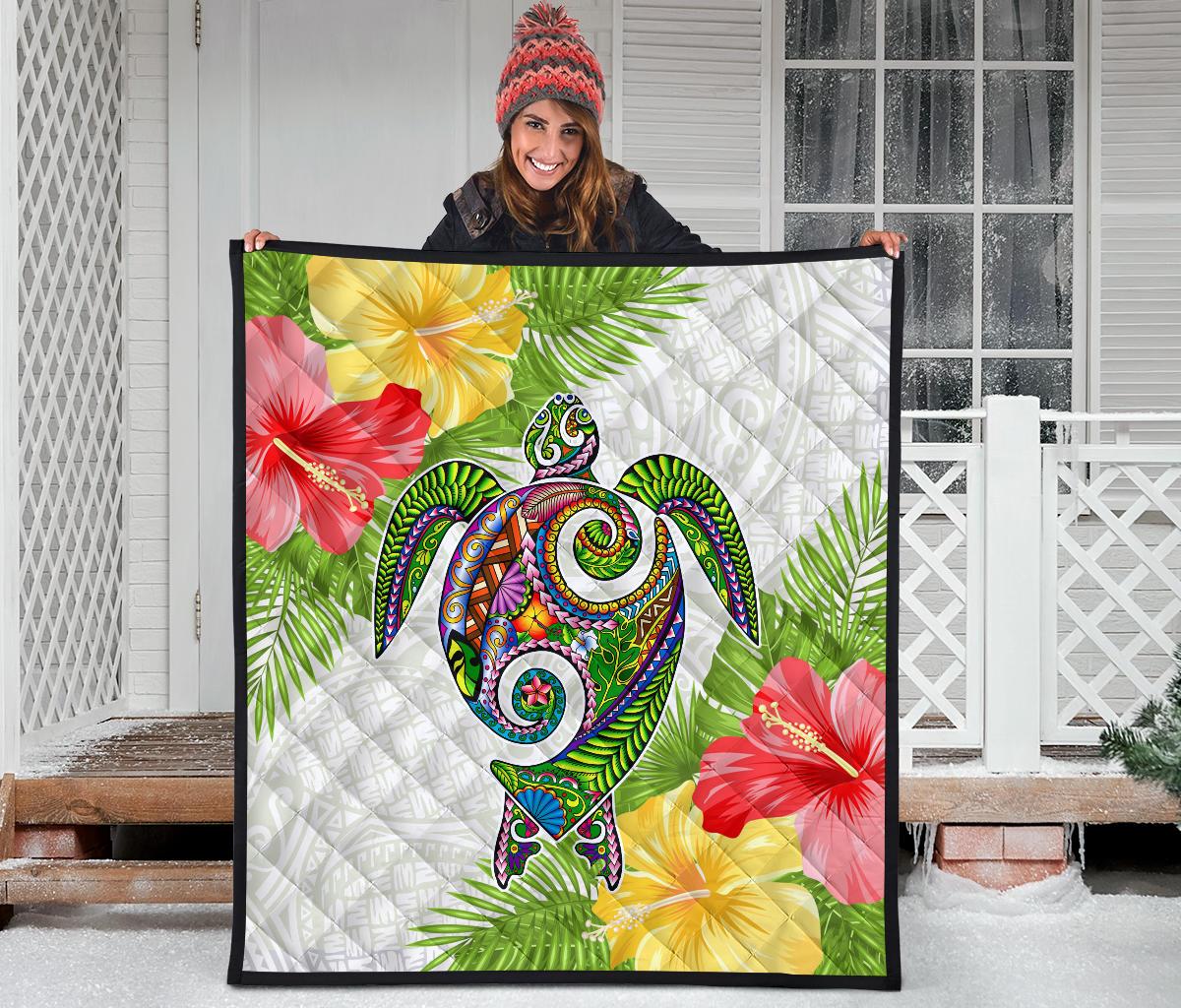 Polynesian Hawaii Quilt Turtle Colorful - Polynesian Pride