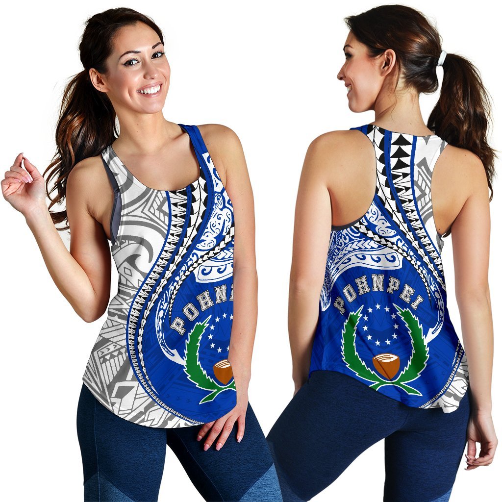 Pohnpei Women's Racerback Tank Kanaloa Tatau - Polynesian Pride