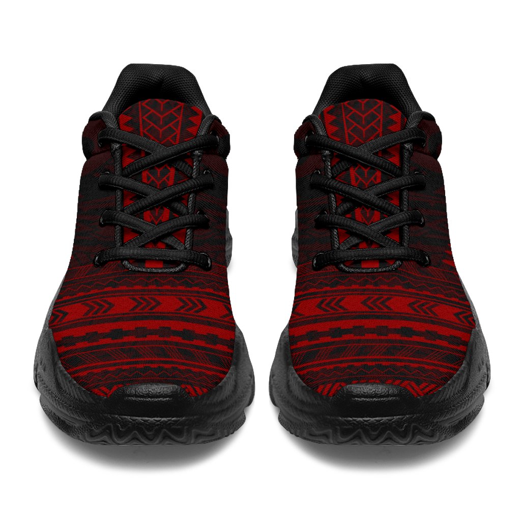 American Samoa Chunky Sneakers - Polynesian Chief Red Version - Polynesian Pride