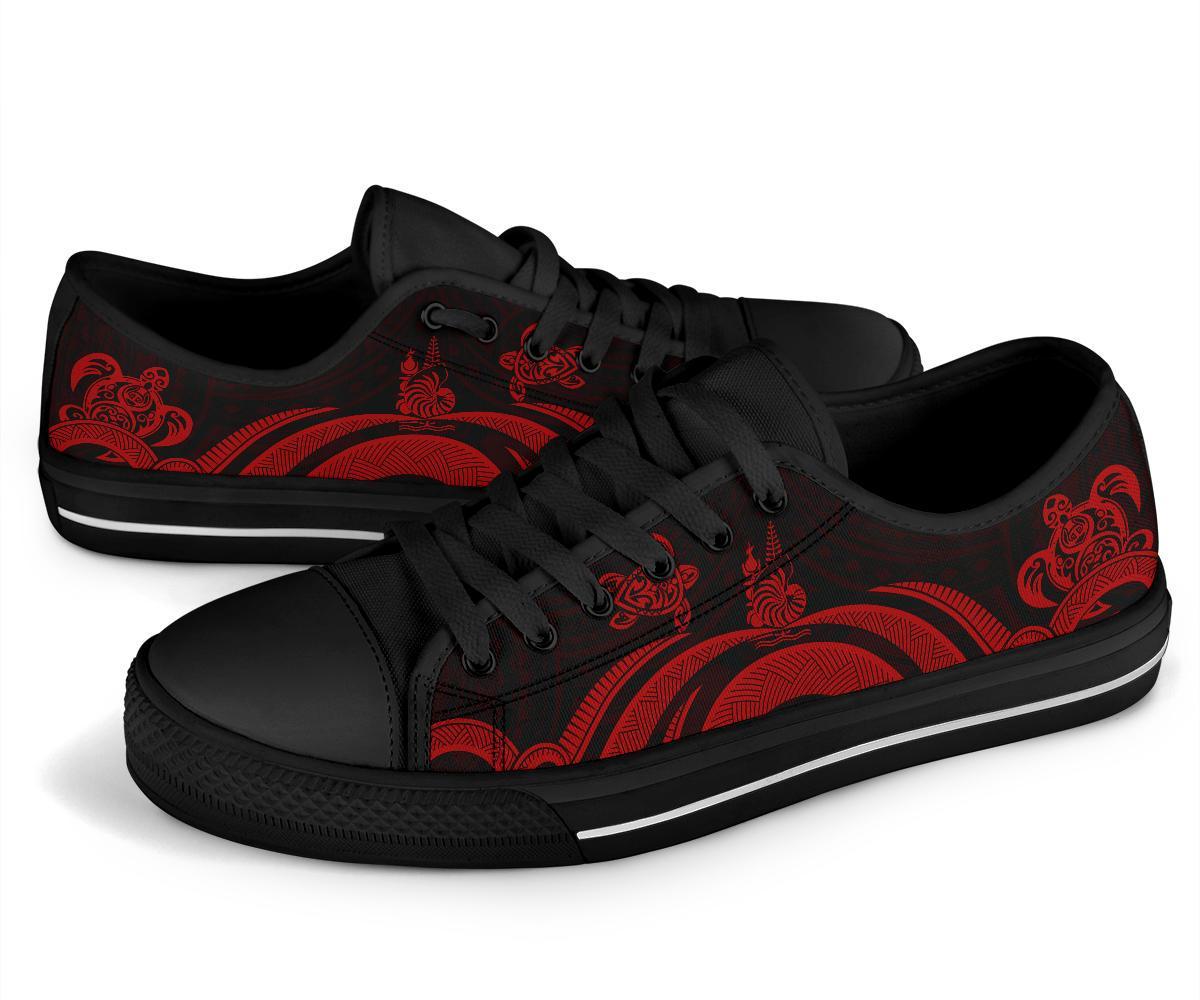 New Caledonia Low Top Canvas Shoes - Red Tentacle Turtle - Polynesian Pride