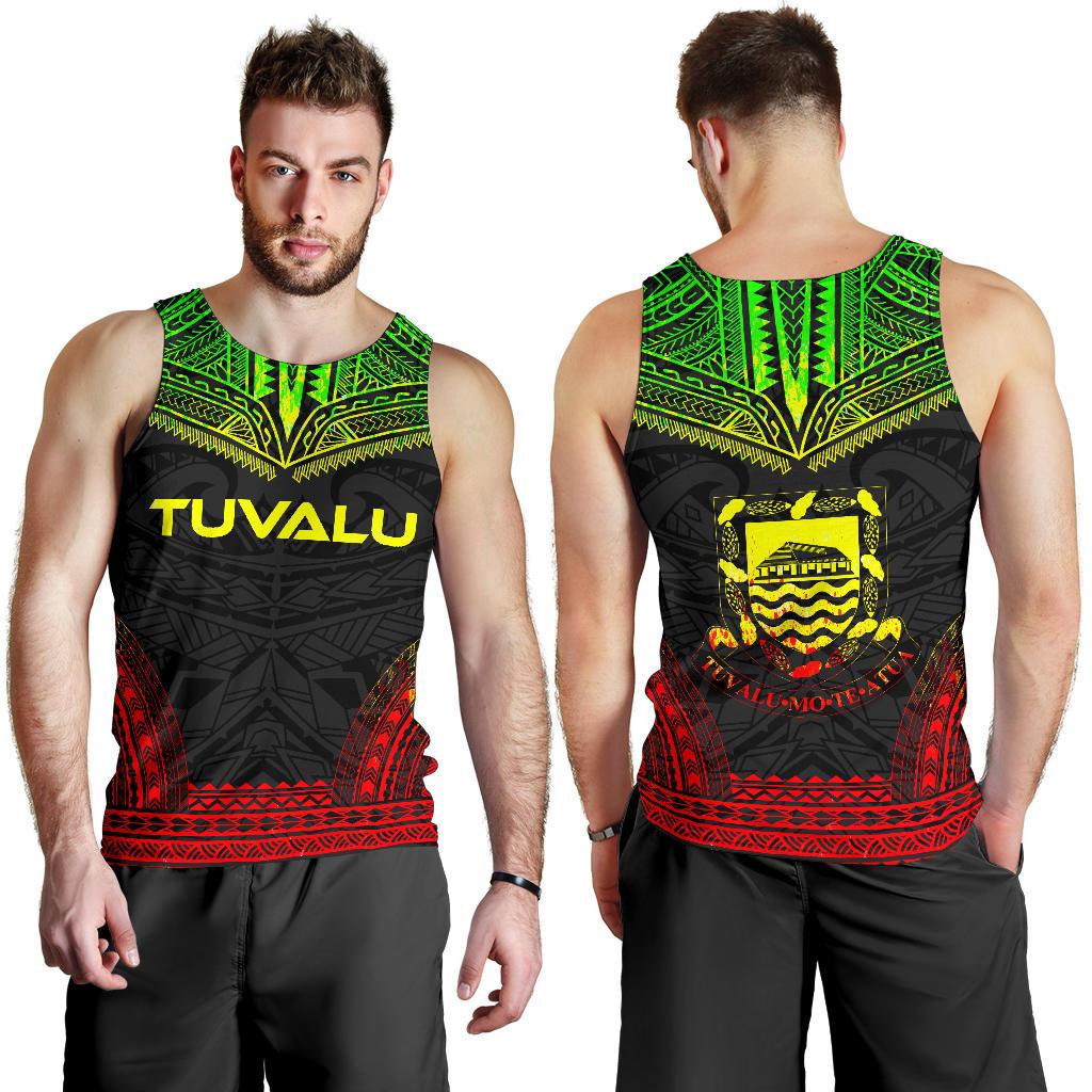 Tuvalu Men's Tank Top - Polynesian Chief Reggae Version - Polynesian Pride