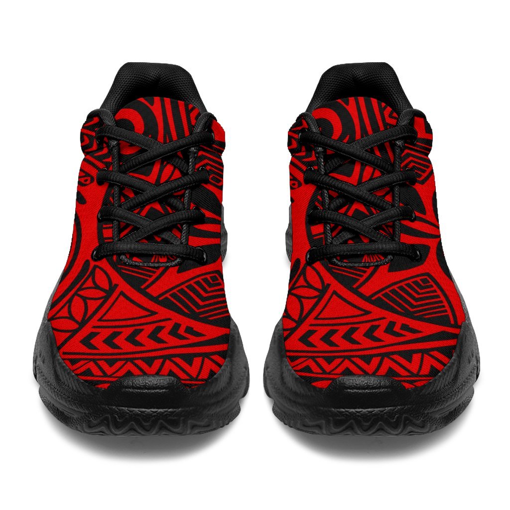 Polynesian Hawaiian Style Tribal Tattoo Red Chunky Sneakers - Polynesian Pride
