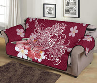 Hawaii Hula Girl Hibiscus Plumeria Sofa Protector - Ruin Style - AH - Polynesian Pride