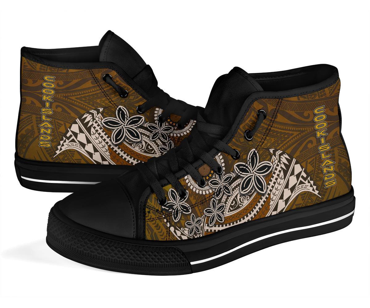 Cook Islands High Top Shoes - Polynesian Boar Tusk - Polynesian Pride