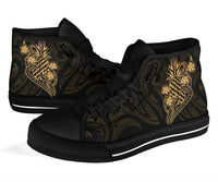 Polynesian High Top Shoes - Gold Pineapple - Polynesian Pride