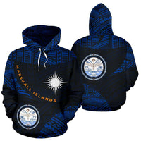 Marshall Islands Hoodie Marshall Islands Flag Seal Endless 02 Unisex White - Polynesian Pride