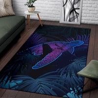 Hawaii Area Rug - Hawaii Turtle And Palm Polynesian Retrospective - Polynesian Pride