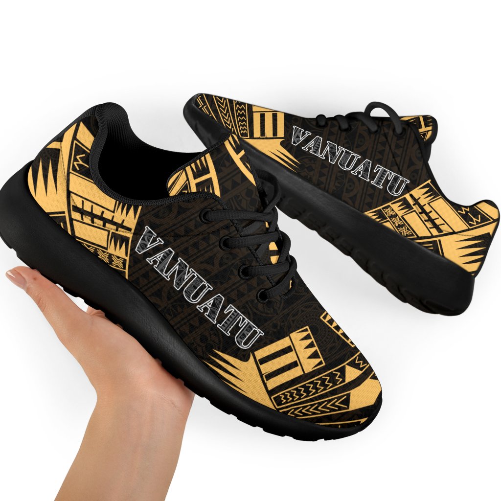 Vanuatu Sport Sneakers - Polynesian Tattoo Gold - Polynesian Pride