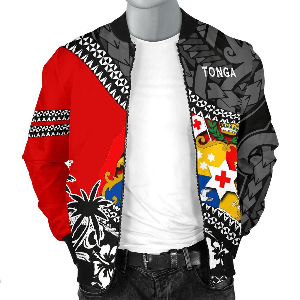Tonga Men'S Bomber Jacket Polynesian Style Fall In The Wave - Polynesian Pride