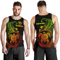 Hawaii Polynesian Men's Tank Top - Vintage Polynesian Turtle (Reggae) - Polynesian Pride