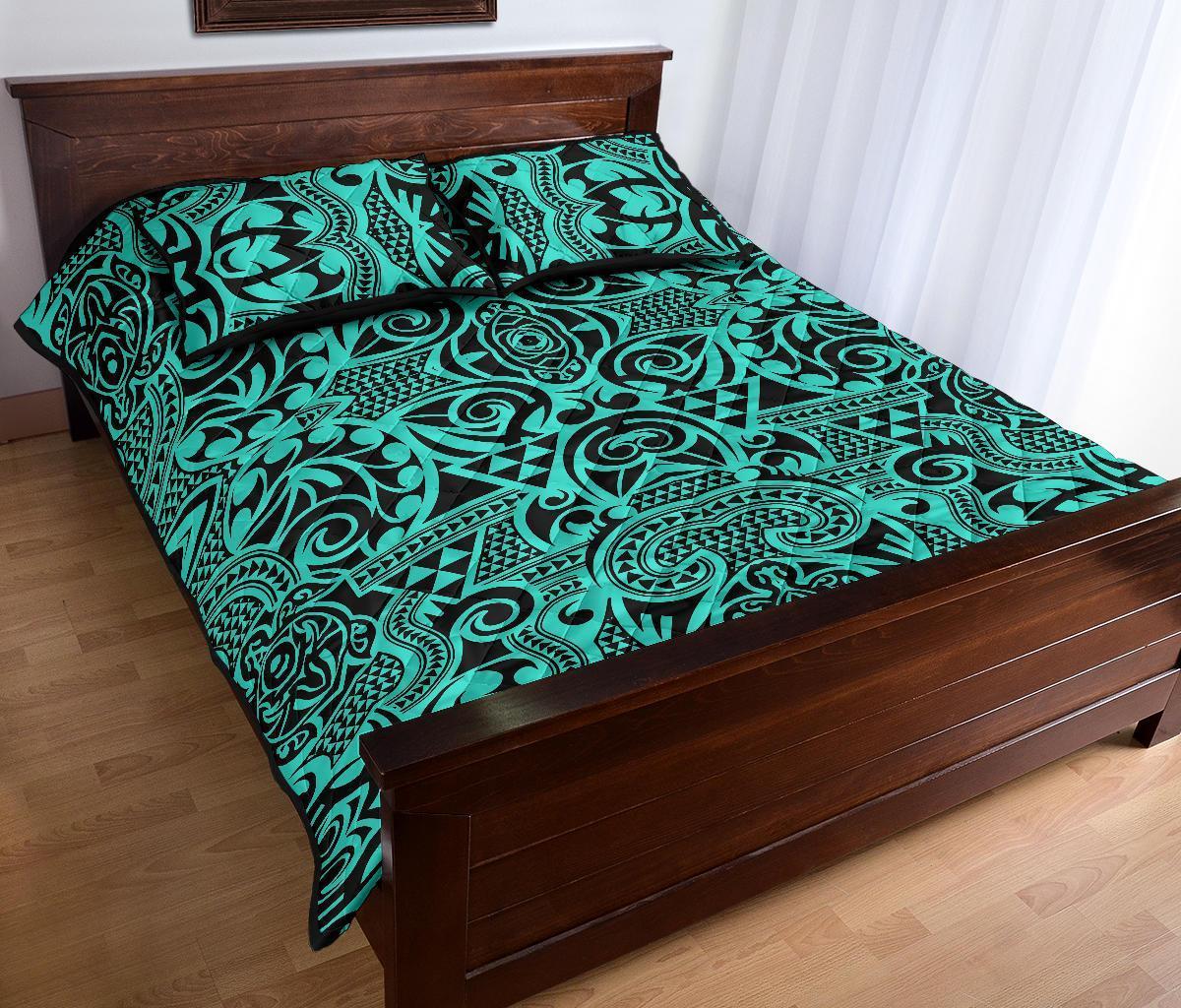 Hawaii Quilt Bed Set Polynesia Kakau Turtle AH - Polynesian Pride